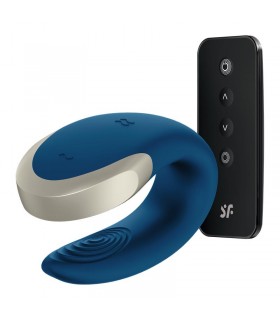 SATISFYER DOBLE LOVE LUXURY APP AZUL