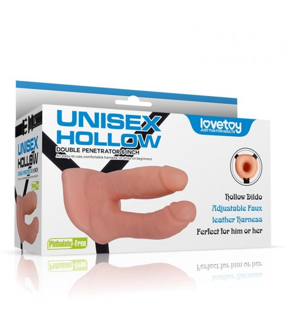 Arnés con Pene Hueco Doble Arnés con Pene Hueco Doble
