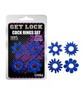 Set de Anillos para el Pene Azul