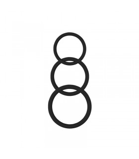 Anillo para el Pene Magnum Force  Silicona Negro