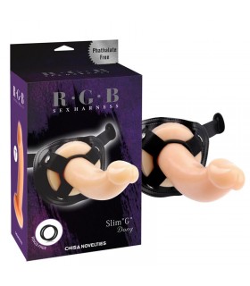 Arnés y Dildo Slim G 19 cm Natural