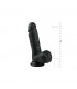 Pene Realístico Negro 17.5 cm