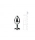 Plug con Cristal Transparente No.2 Plateado