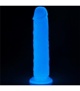 Dildo Lumino 8 Luz Azul