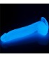 Dildo Lumino 10 Luz Azul