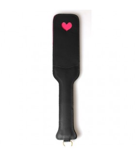FUSTA NEGRA CUERO CORAZON SECRET