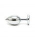 Plug Anal Acero Inox Cristal Corazón Transparente