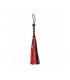 Flogger Trenzado Cuero Negro Rojo