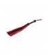 Flogger Trenzado Cuero Negro Rojo