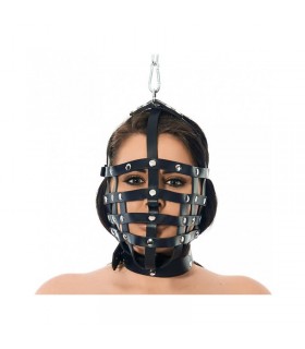 Máscara Cuero con Forma de Bozal Ajustable