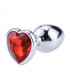 Plug Anal Joya de Corazón Red Scarlet Talla S