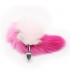 Plug Anal con Cola Rosa y Blanca Talla S