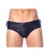 Slips de Cuero Ajustable Color Negro