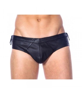 Slips de Cuero Ajustable Color Negro