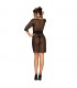 Lucita Peignoir Semi Transparente Negro