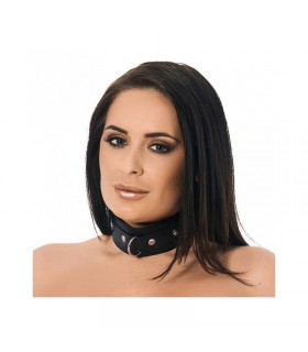 Collar Cuero con Tachuelas y Anilla