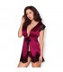 861-PEI-5 Peignoir y Tanga Color Rojo