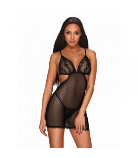 Millagro Vestido Semi Transparente de Rejilla