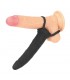 Dildo Anal con Doble Anillo Negro