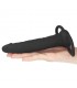 Dildo Anal con Doble Anillo Negro