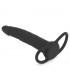 Dildo Anal con Doble Anillo Negro