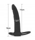 Dildo Anal con Doble Anillo Negro