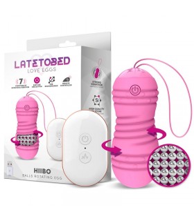 Hiibo Huevo Vibrador con Rotación Control Remoto USB Silicon