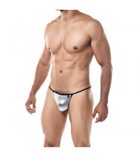 Tanga G-String Provocative Plateado Skai