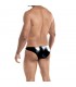 Slip Bikini de Corte Bajo Provocative Negro Skai