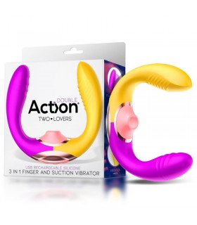 VIBRADOR PAREJAS 3 EN 1 TWO LOVERS