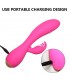 Conejito Vibrador Magic Stick con Pulsación Fucsia