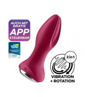 Rotator Plug 2+ Plug Anal con APP USB Fuchsia
