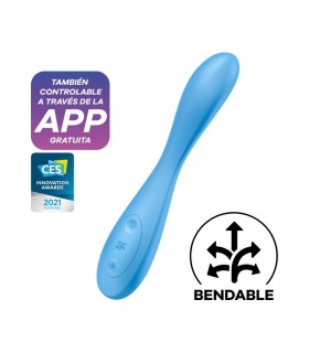 Vibrador G-Spot Flex 4 con APP Satisfyer Connect Azul